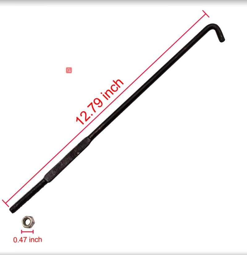 Drive-up EZGO RXV Golf Cart Battery Hold Down Rod J-Bolt and Nut 2008-Up Electric OEM 602896(3 Pack) - Image 4